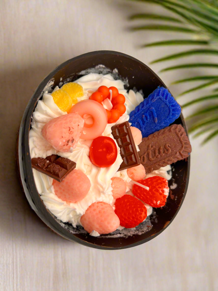 Coconut Shell Dessert Candle