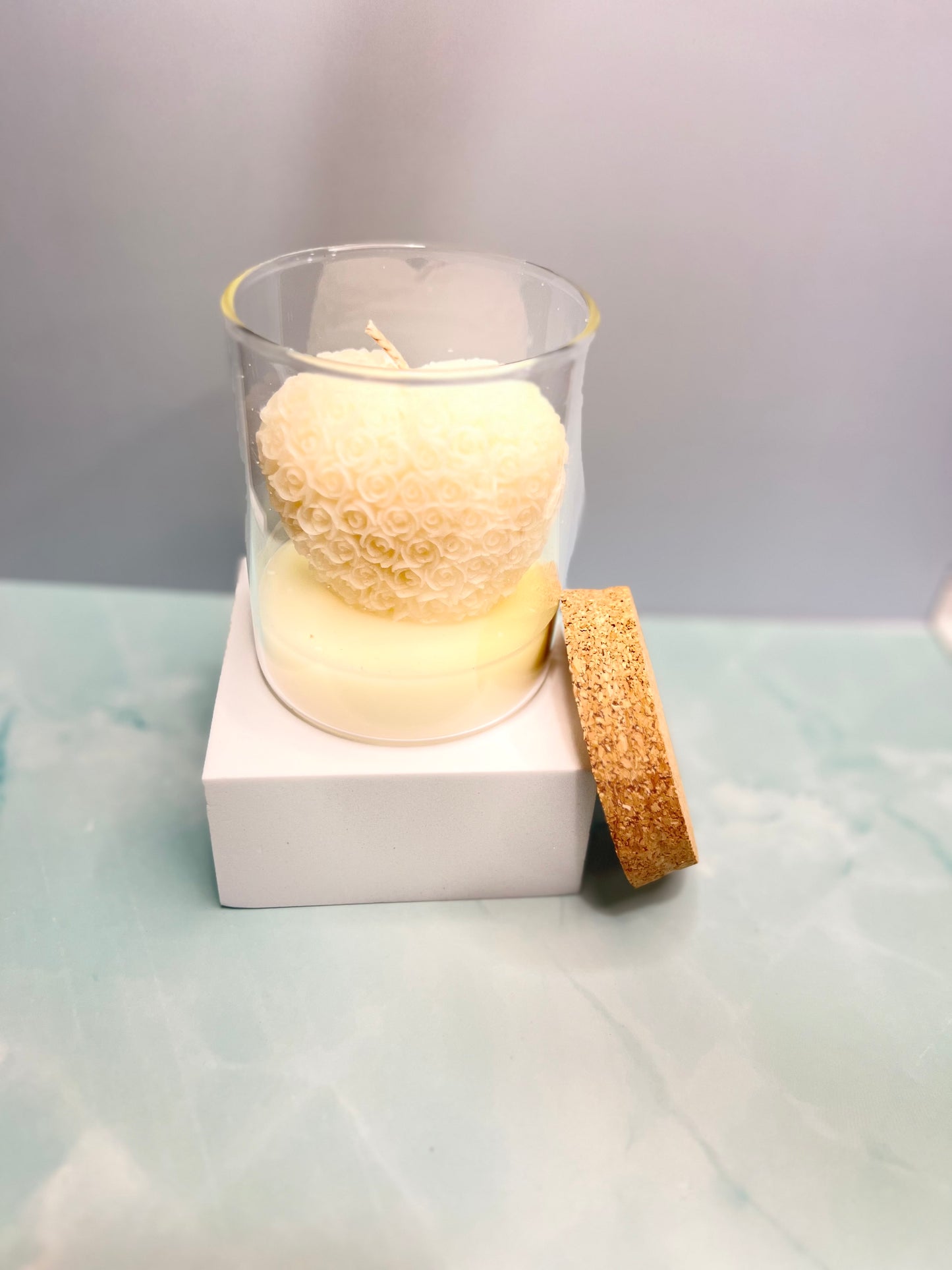 Heart vanilla candle