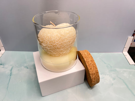 Heart vanilla candle